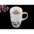 White Ceramic Travel Mug 20oz with Lid, BPA Free, Microwave Oven and Dishwasher Safe
